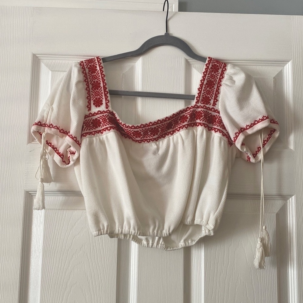 White Crop top